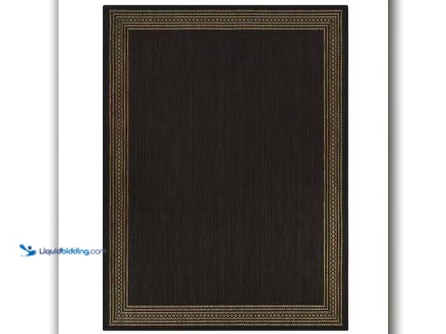 Lot 49-1627367 - Hampton Bay Brown/Black 8 x 10 Border Indoor/Outdoor Area Rug Model # 3123376, Unused  Ref#SB0715