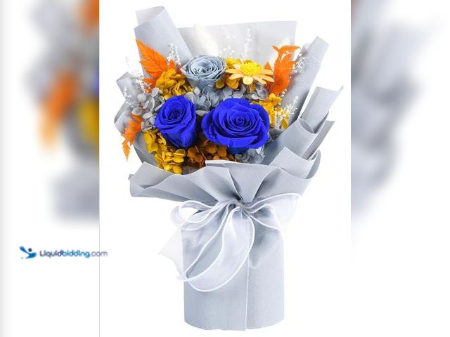 Lot 49-3432546 - Lot of (2)  lovenfold Flowers for Delivery Prime, Preserved Flowers Bouquets, Blue Rose Bouquets Tha...