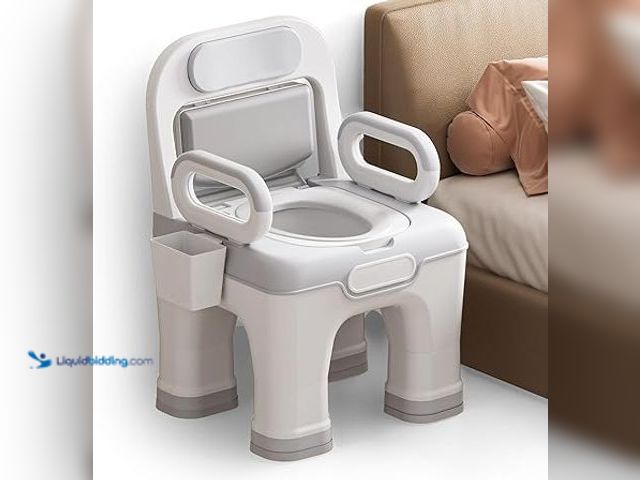 Lot 49-5407724 - Bedside Commode, Upgraded Safety Commode Toilet for Elderly Disabled, Potty Chair for Adult with Enl...