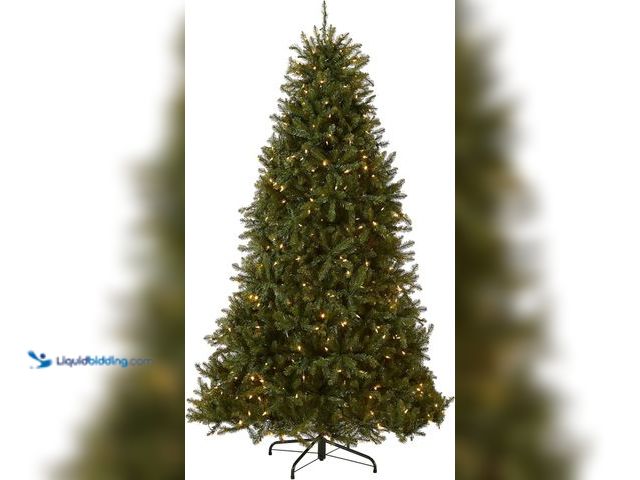 Lot 49-3539308 - National Tree Company 7.5 ft Pre-Lit Dunhill Fir Artificial Christmas Tree, 700 LED Lights, 2,514 Ti...