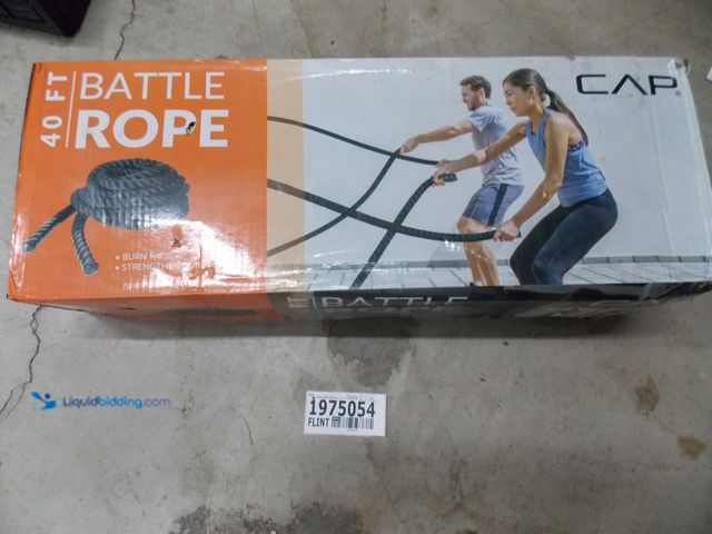 Lot 49-1975054 - 1 New Cap NV 40' Battle Rope CAP 40 FT. Battle Rope Brand New In Open Box (For Inspection), Box Does...