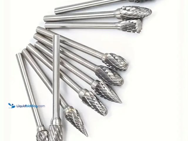 Lot 49-1792877 - New 10pcs High-Speed Steel Engraving Drill Bit Set | Carbide Tungsten Steel Grinding Heads for steel...