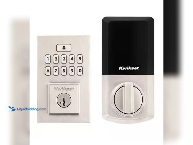 Lot 49-1577167 - Kwikset Smart Code 260 Contemporary Satin Nickel Keypad Single Cylinder Electronic Deadbolt Featurin...