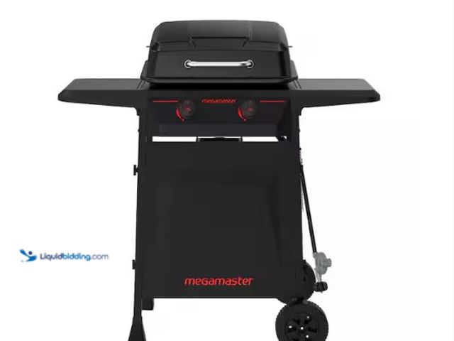 Lot 49-2004488 - Megamaster 2-Burner Propane Gas Grill in Black, Model # 720-1065, Used, Unable to test, Scuffs/scrat...