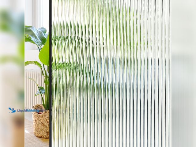 Lot 49-5405906 - Windimiley Window Privacy Film 3D Reeded Glass Static Clings Fluted Frosted Decorative Window Sticke...