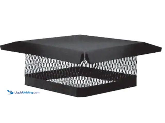 Lot 49-3612798 - Master Flow 9 in. x 13 in. Galvanized Steel Fixed Chimney Cap in Black, Model # CC913, Unused.  Ref#...