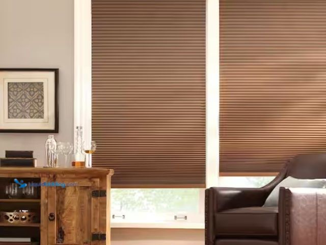Lot 49-1515917 - (3) Home Decorators Collection Mocha Cordless Blackout Cellular Shades for Windows - 34.25 in. W x 6...