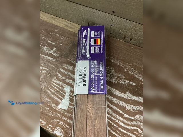 Lot 49-5544128 - QTY 3 - Select Surfaces Molding Kit 3'8" L. Kit includes: 2 T-Moldings, 1 End Cap, 1 Reducer.  4 Mol...
