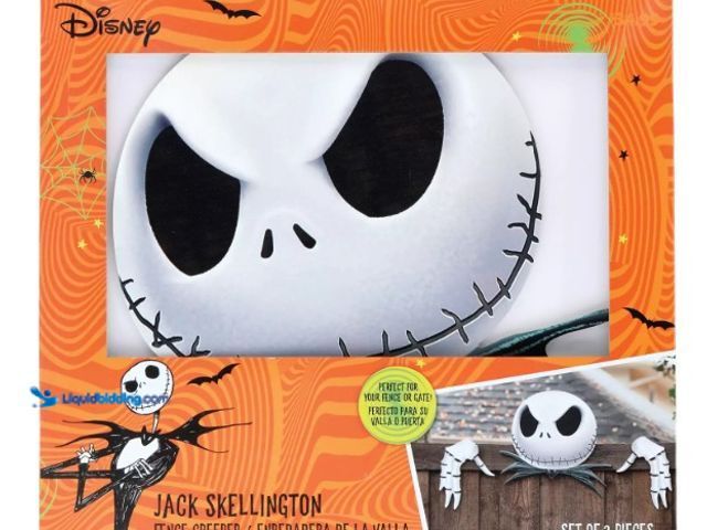 Lot 49-5559203 - Gemmy Disney The Nightmare Before Christmas Jack Skellington Fence Creeper, Model # 191245282914, Un...