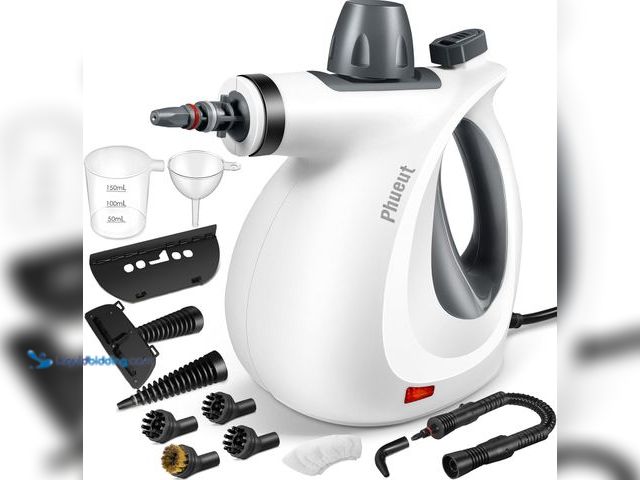 Lot 49-5410618 - Pressurized Handheld Multi-Surface Natural Steam Cleaner with 12 pcs Accessories, Multi-Purpose Stea...