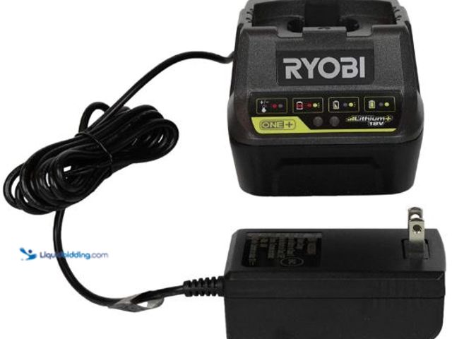 Lot 49-5436328 - Ryobi P118B 18V Battery Charger. Model #P118-B. Used. No battery. Powers on.