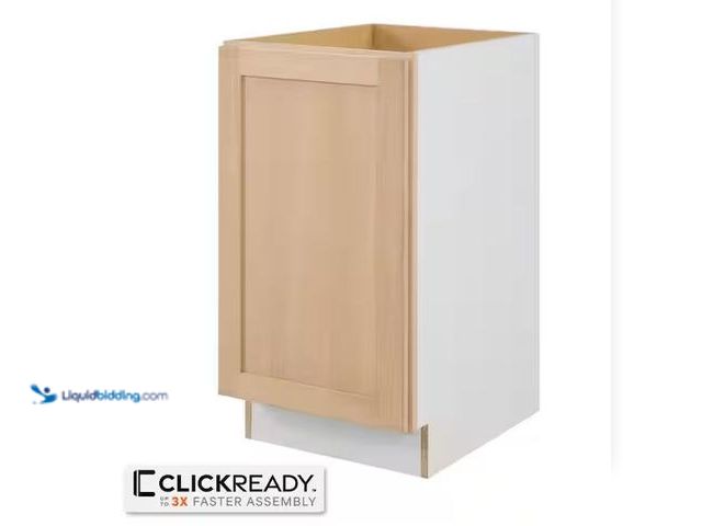 Lot 49-5478317 - Hampton Bay
18 in. W x 24 in. D x 34.5 in. H Ready to Assemble Double Trash Can Cabinet in Unfinish...
