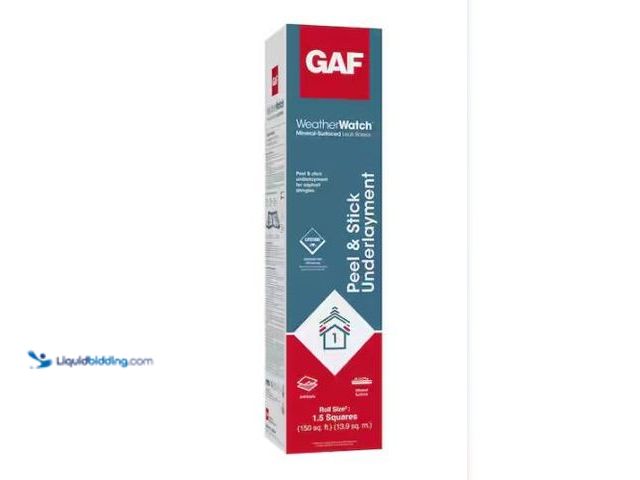 Lot 49-1518045 - GAF WeatherWatch 36 in. x 50 ft., 150 sq. ft. Mineral-Surfaced Peel and Stick Roof Leak Barrier Roll...