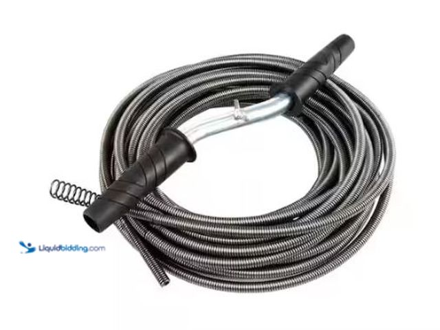 Lot 49-1577281 - Husky 1/2 in. x 50 ft. Heavy‑Duty Manual Drain Auger for Clogged Sink, Shower and Floor Drains, Mode...