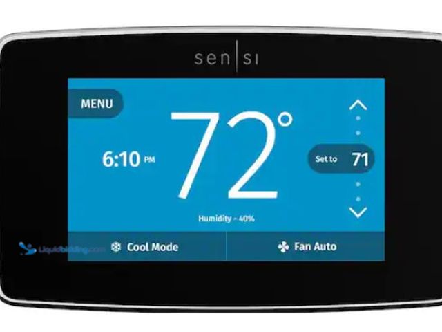 Lot 49-1515995 - Emerson Sensi Touch 7-day Programmable Wi-Fi Smart Thermostat with Touchscreen Color Display, C-wire...