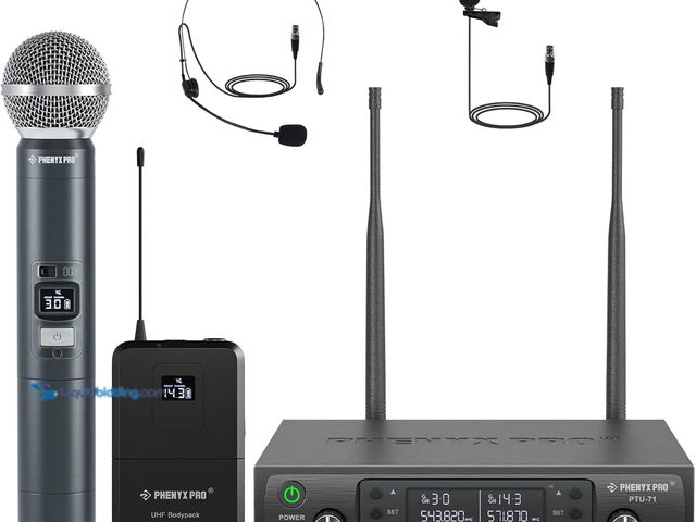 Lot 49-5459516 - Phenyx Pro Wireless Microphone System. Model #B07JY5NVFT. Unused.