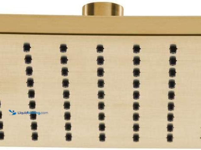 Lot 49-5541660 - Glacier Bay Modern 1-Spray 8 in. Square Raincan Fixed Showerhead in Matte Gold New
