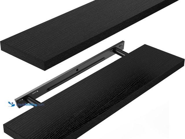 Lot 49-3527649 - AMADA HOMEFURNISHING Floating Shelves Wall Mounted, 24 x 7 Inch Wall Shelves for Bathroom, Bedroom, ...