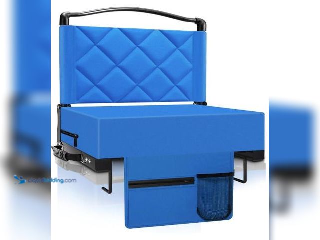 Lot 49-5436852 - Stadium Seats with Back Support and Cushion Thick Padded Bleacher Chairs with Shoulder Strap, Portab...