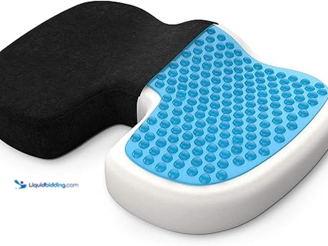 Lot 49-5407297 - Seat Cushion for Office Chair – Memory Foam Chair Cushion for Tailbone Pain & Sciatica Relief – Ergo...