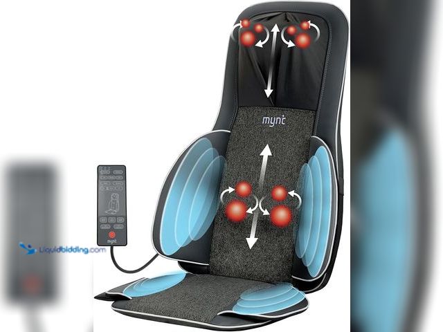 Lot 49-3600293 - Mynt FSA Eligible HSA Approved Shiatsu Neck and Back Massager for Chair with 10 Deep Kneading Nodes,...