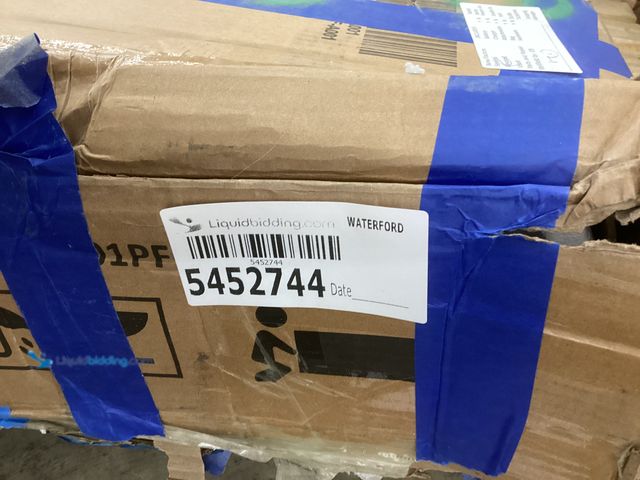 Lot 49-5452744 - Cabinet Storage Oak/White Assembly Kit. Item is unused.