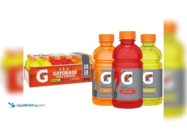 Lot 49-5545228 - Gatorade Thirst Quencher Sports Drink, Variety Pack, 12 Fl Oz (Pack of 18) Model: 052000123241 EXP J...