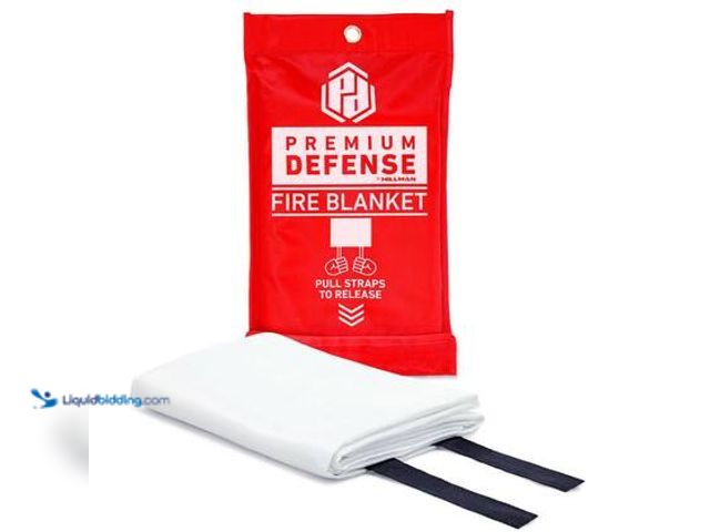 Lot 49-5572268 - QTY 2 -  Premium Defense 40 in. x 40 in. Fire Blanket with Storage Bag (2-Pack). Model # 71013-012. ...