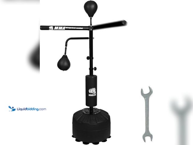Lot 49-5556983 - INNOLIFE Boxing Reflex Bag Speed Trainer with 60L Base & Spinning Bar | 45~82IN Adjustable Freestand...