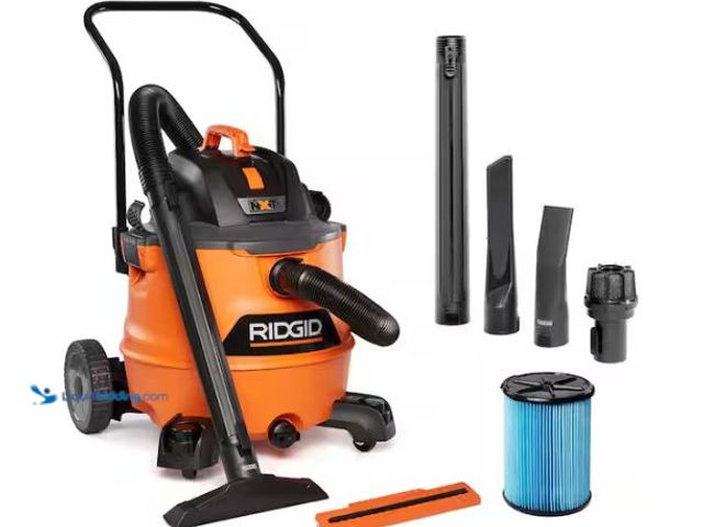 Lot 49-1624342 - RIDGID 16 Gal. 6.5 Peak HP NXT Shop Vacuum Wet Dry Vac with Cart, Fine Dust Filter, Hose and Accesso...