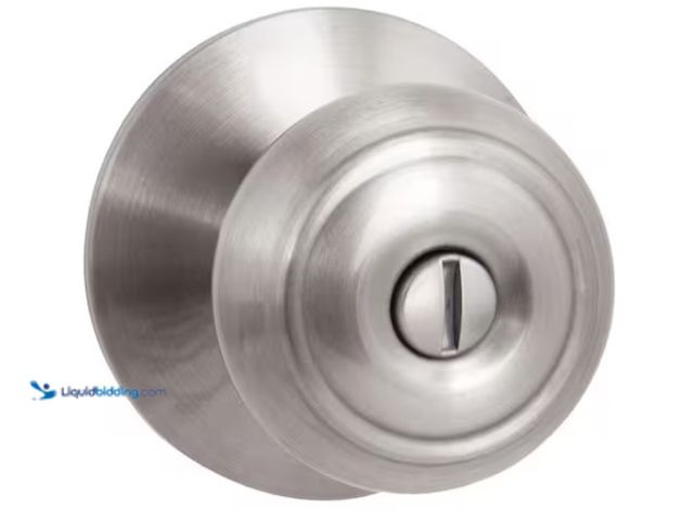 Lot 49-3471680 - (4) Defiant Hartford Satin Nickel Bed/Bath Door Knob, Model # 32TGX210B, Unused.  Ref#HDSR-114