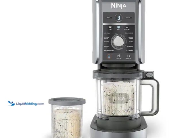 Lot 49-5543469 - Ninja - CREAMi Deluxe 11-in-1 Ice Cream and Frozen Treat Maker, XL 24oz pints, Sorbet, Gelato, Milks...