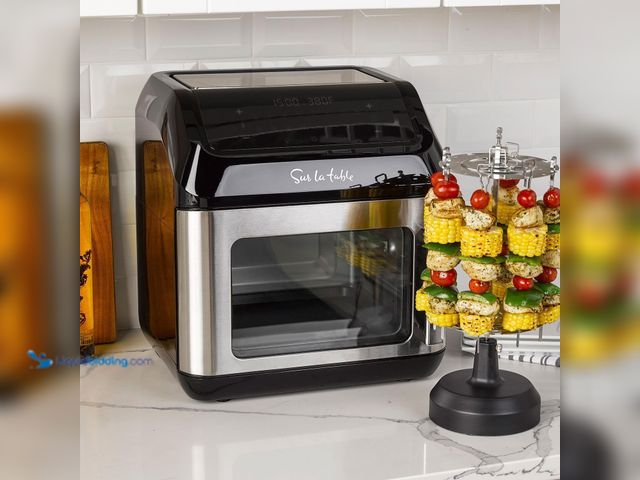 Lot 49-5487549 - Sur La Table Left Hinge Multi-Function Air Fryer, 13 qt, Black (attachments included) (unable to tes...