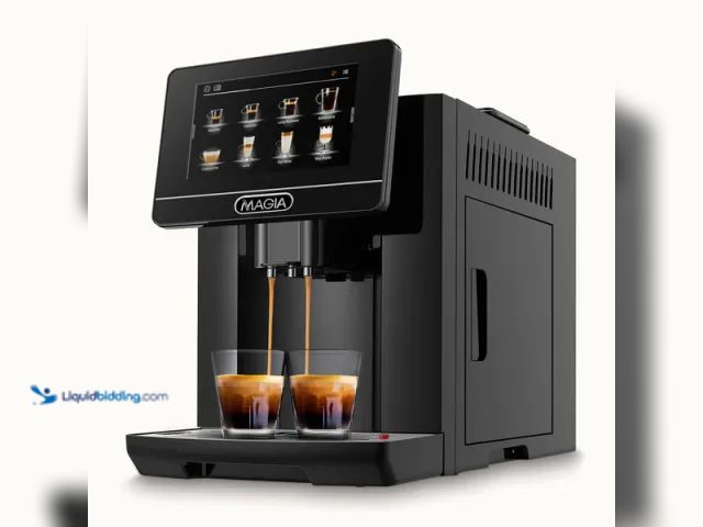 Lot 49-1565856 - Zulay Magia Super Automatic Espresso Machine - 18 Customizable Coffee Options - Auto-Cleaning For Ea...