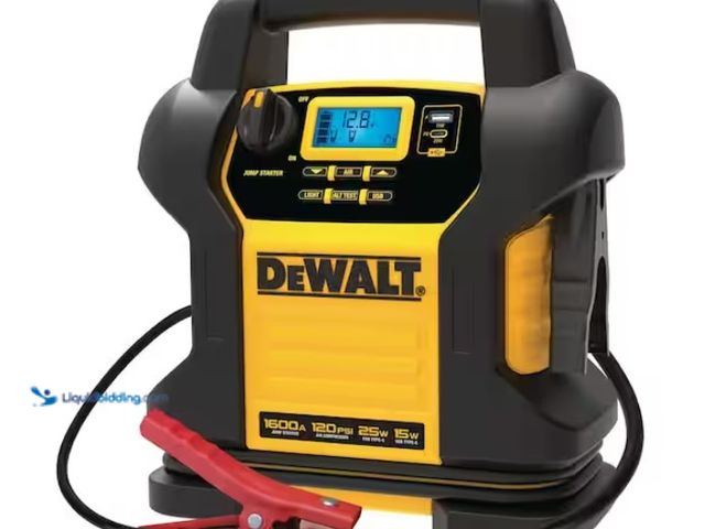 Lot 49-3433524 - DEWALT 1600 Peak Amp Jump Starter with Digital Compressor and USB Power Bank, Model # DXAEJ14, Sligh...