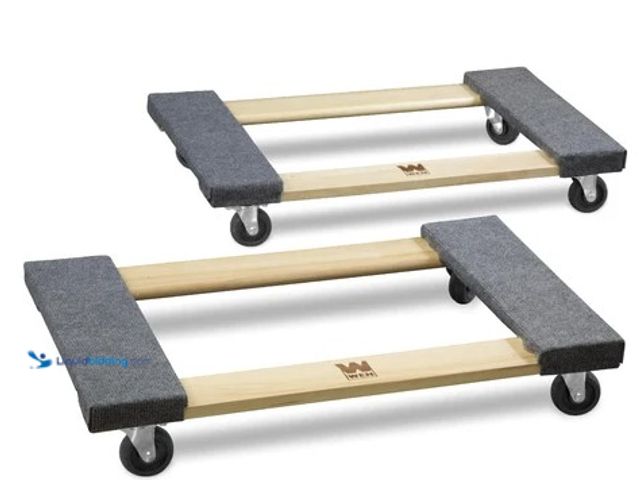 Lot 49-2004654 - WEN 1320-Pound Capacity 18-by-30-Inch Hardwood Mover’s Dolly, 2-Pack, Model #721830, Unused.   Ref#W...