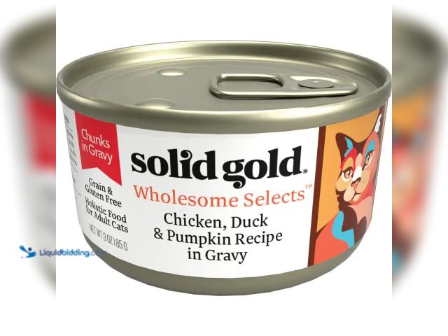 Lot 49-5407167 - Solid Gold Wholesome Selects Grain Free Chicken, Duck, & Pumpkin in Gravy Recipe Canned Cat Food. Mo...