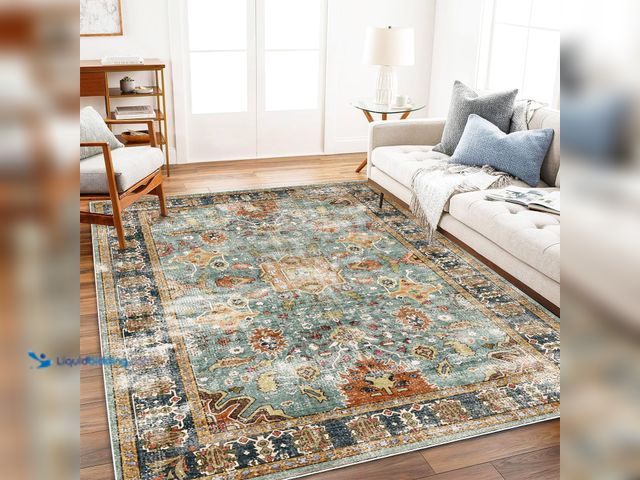 Lot 49-5485405 - Area Rug 8'x10' Washable Rug Vintage Traditional Mat. Model #B0CXMH48Z3. Unused.