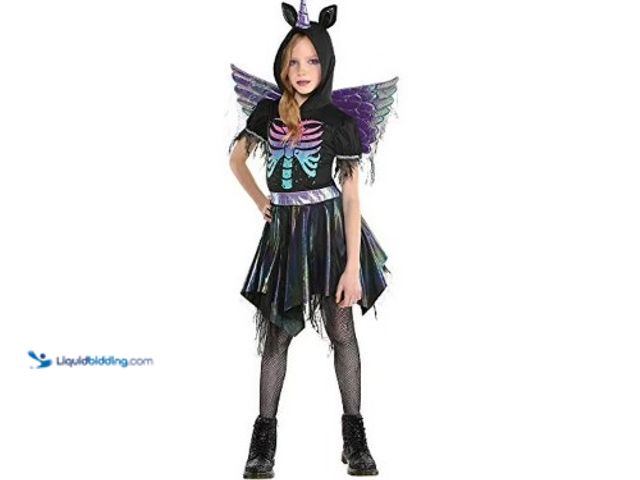 Lot 49-5437889 - Party City Zombie Unicorn Halloween Costume for Girls, Medium (8-10), Includes Hooded Dress and Wing...