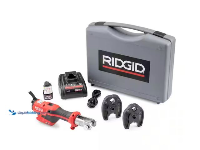 Lot 49-1622263 - RIDGID RP 115 Mini Press Tool Kit for 1/2 in. - 3/4 in. Copper & Stainless Fittings with 12V Li-Ion ...