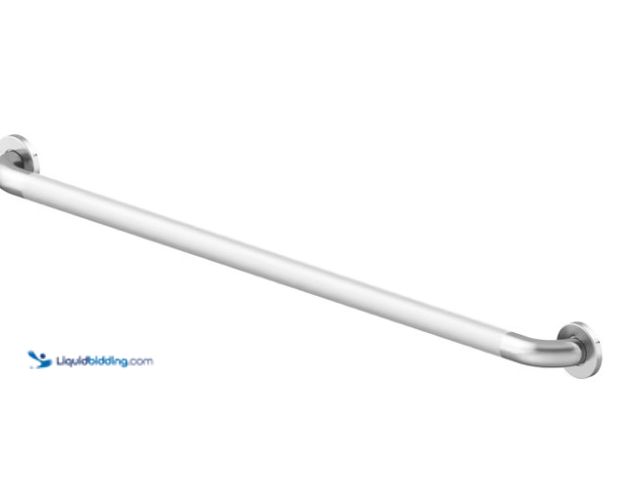 Lot 49-3615672 - Project Source Concealed Peened 42-in Stainless Steel Wall-Mount ADA-Compliant Grab Bar (500-lb Weig...