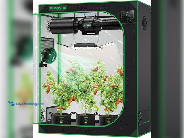 Lot 49-3515088 - VIVOSUN S425 4x2 Grow Tent, 48"x24"x60" High Reflective Mylar with Observation Window and Floor Tray...
