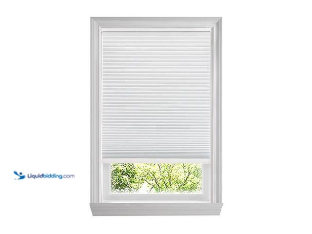 Lot 49-3616763 - Home Decorators Collection Set of (3) Shadow White 9/16 in. Cordless BO Fabric Cellular Window Shade...
