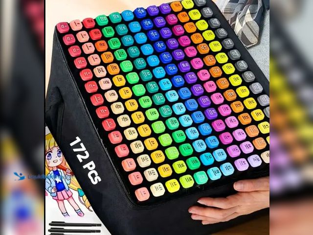 Lot 49-1817541 - 172 Colors Alcohol Marker Pens, Dual Tip Alcohol Based Art Markers, Brand new in box, unused.