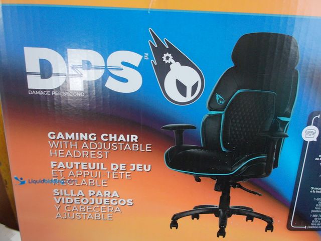Lot 49-1627102 - DPS Centurion Gaming Chair with Adjustable Headrest in Black Model #1695428, Used, Scuffs and Scratc...
