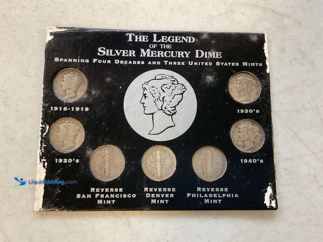 Lot 49-1810258 - LEGEND OF THE SILVER MERCURY DIME SET OF 7 COINS
