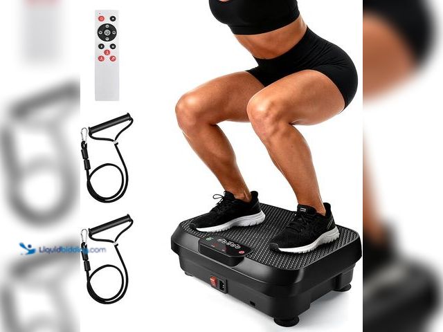 Lot 49-3472708 - Vibration Plate Exercise Machine for Lymphatic Drainage Weight Loss, Whole Body Workout Vibration Fi...