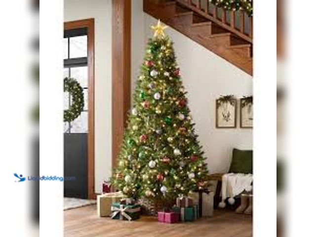 Lot 49-5459816 - Home Accents Holiday 7.5 ft. Forest Pine LED Pre-Lit Artificial Christmas Tree T16. Model # 24HD2400...
