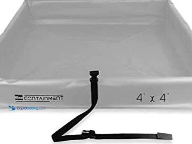 Lot 49-5552531 - 2nd Containment Folding Duck Ponds. 4x4, Grey. Unused but dirty with scuffs
