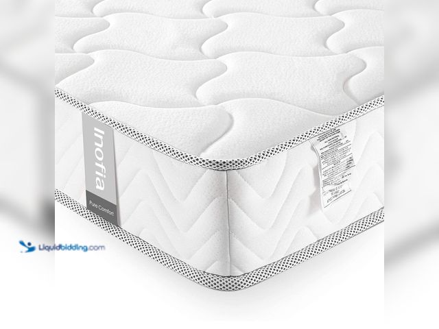 Lot 49-3531867 - Twin Mattress Memory Foam 6 Inch, Inofia Cool Memory Foam Single Bed Mattress in a Box. Model: B07Q1...